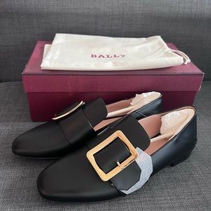 NWT BALLY Black Janelle Loafers